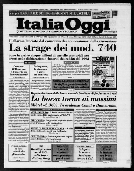 Italia oggi : quotidiano di economia finanza e politica